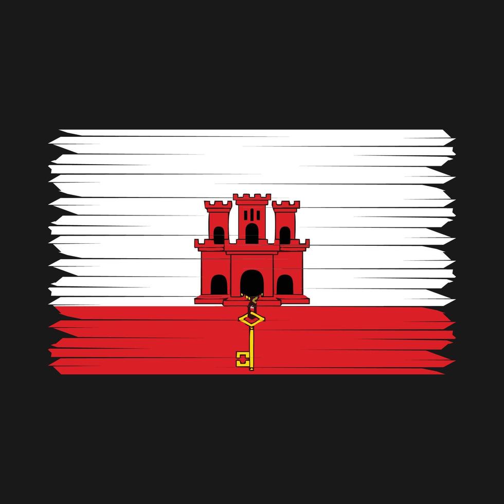 Gibraltar Flag Brush vector