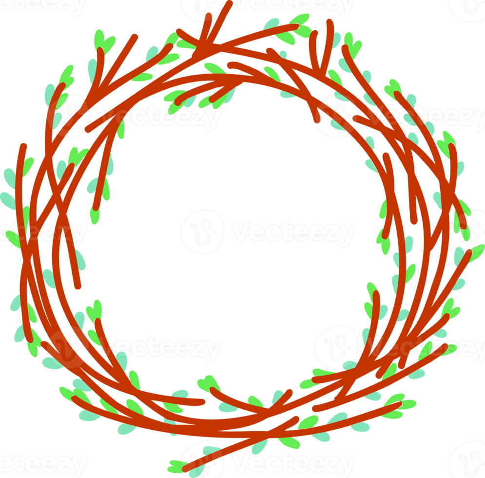 vävning vide grenar. påsk vide krans. handflatan söndag krans. vide katter. png