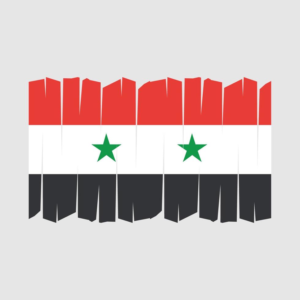 Syria Flag Brush Vector