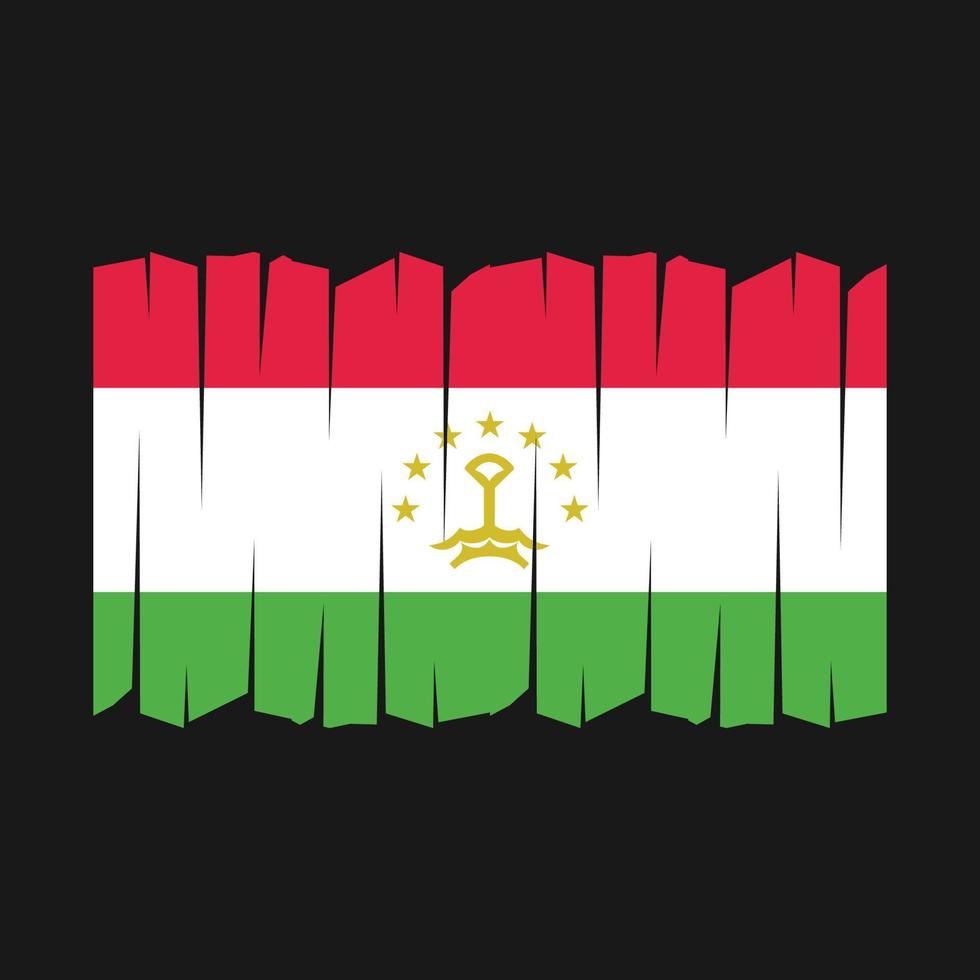 Tajikistan Flag Brush Vector