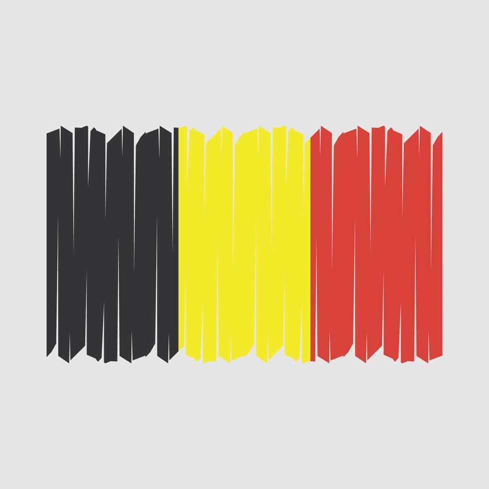 Belgium Flag Brush Vector