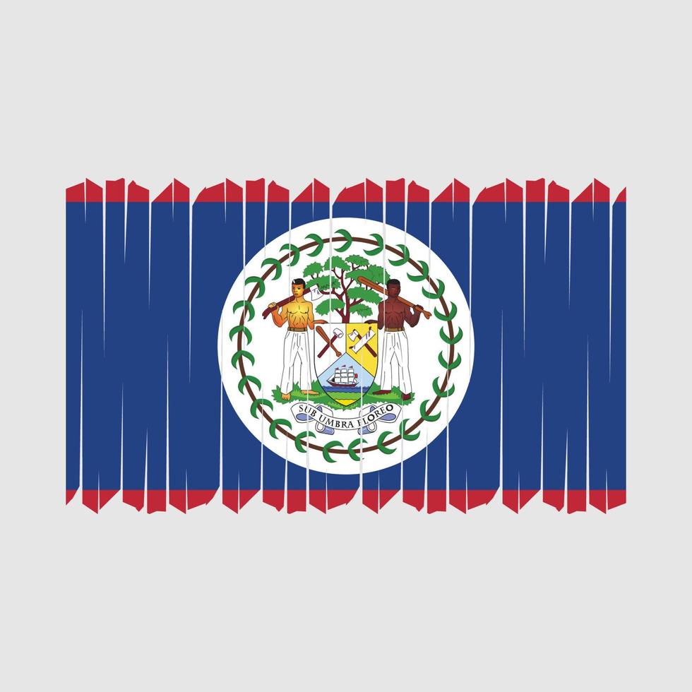 Belize Flag Brush Vector