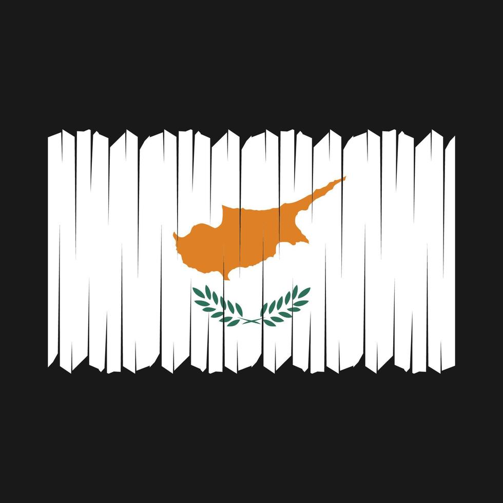Cyprus Flag Brush Vector
