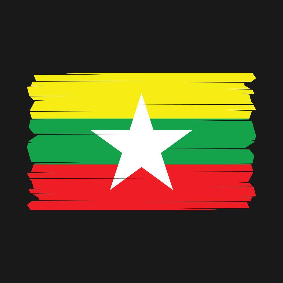 Myanmar Flag Vector Illustration