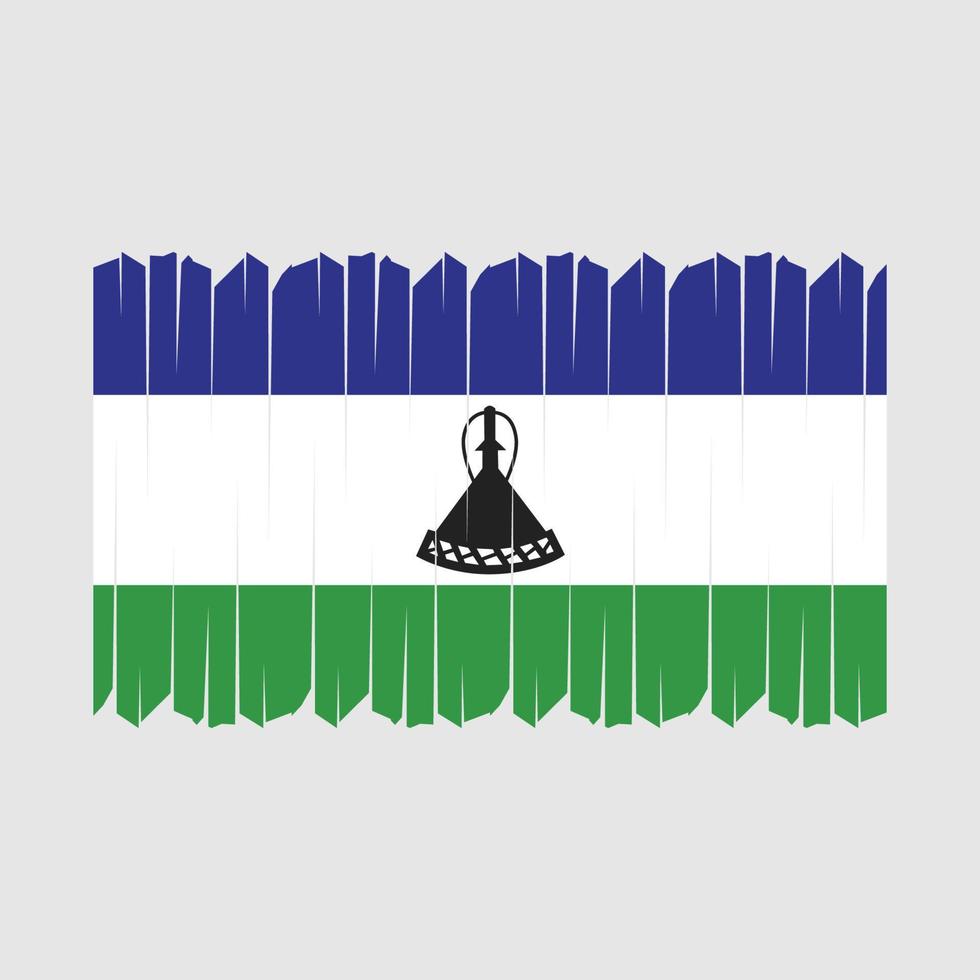 vector de pincel de bandera de lesotho