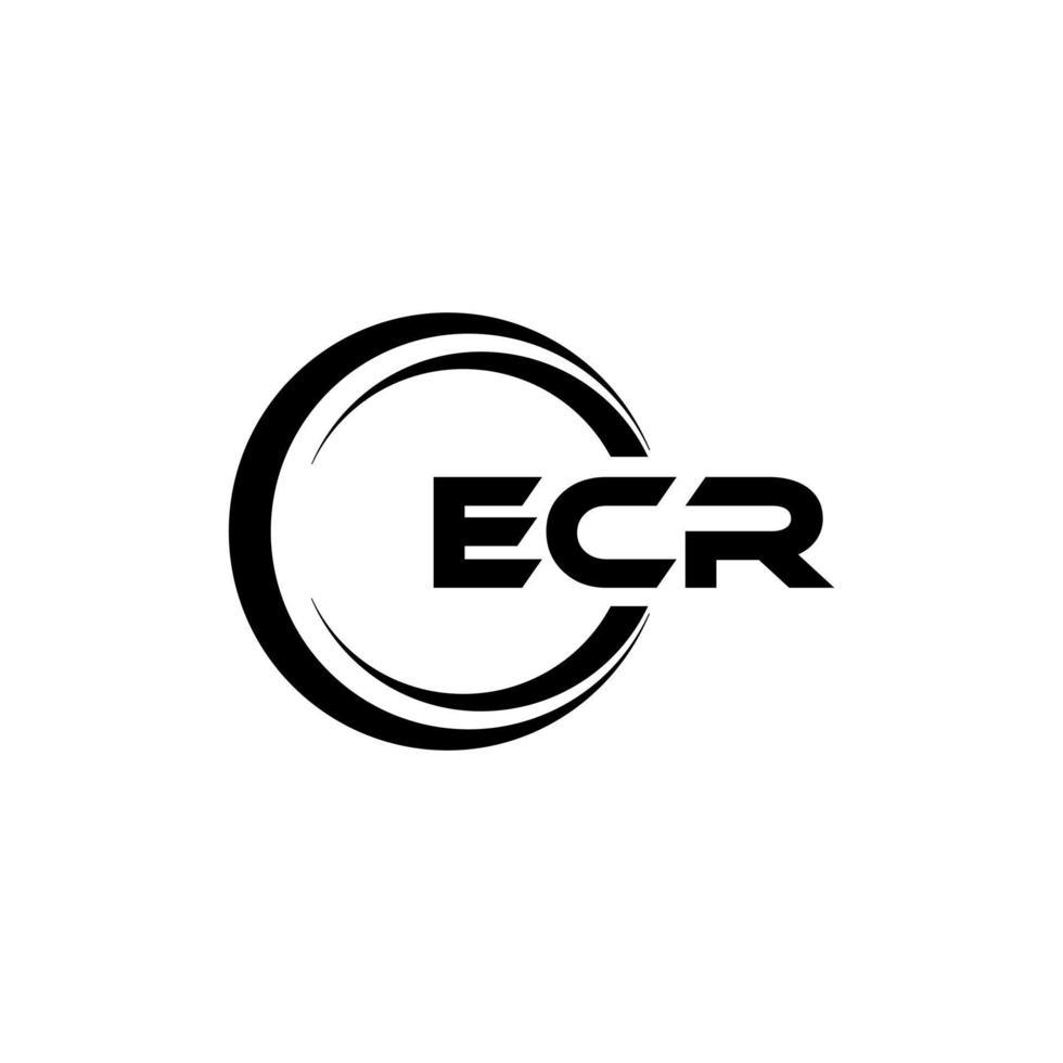 diseño del logotipo de la letra ecr en la ilustración. logotipo vectorial, diseños de caligrafía para logotipo, afiche, invitación, etc. vector