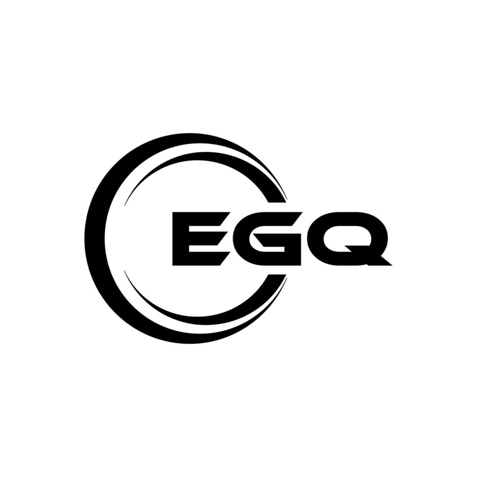 EGQ letter logo design in illustration. Vector logo, calligraphy designs for logo, Poster, Invitation, etc.