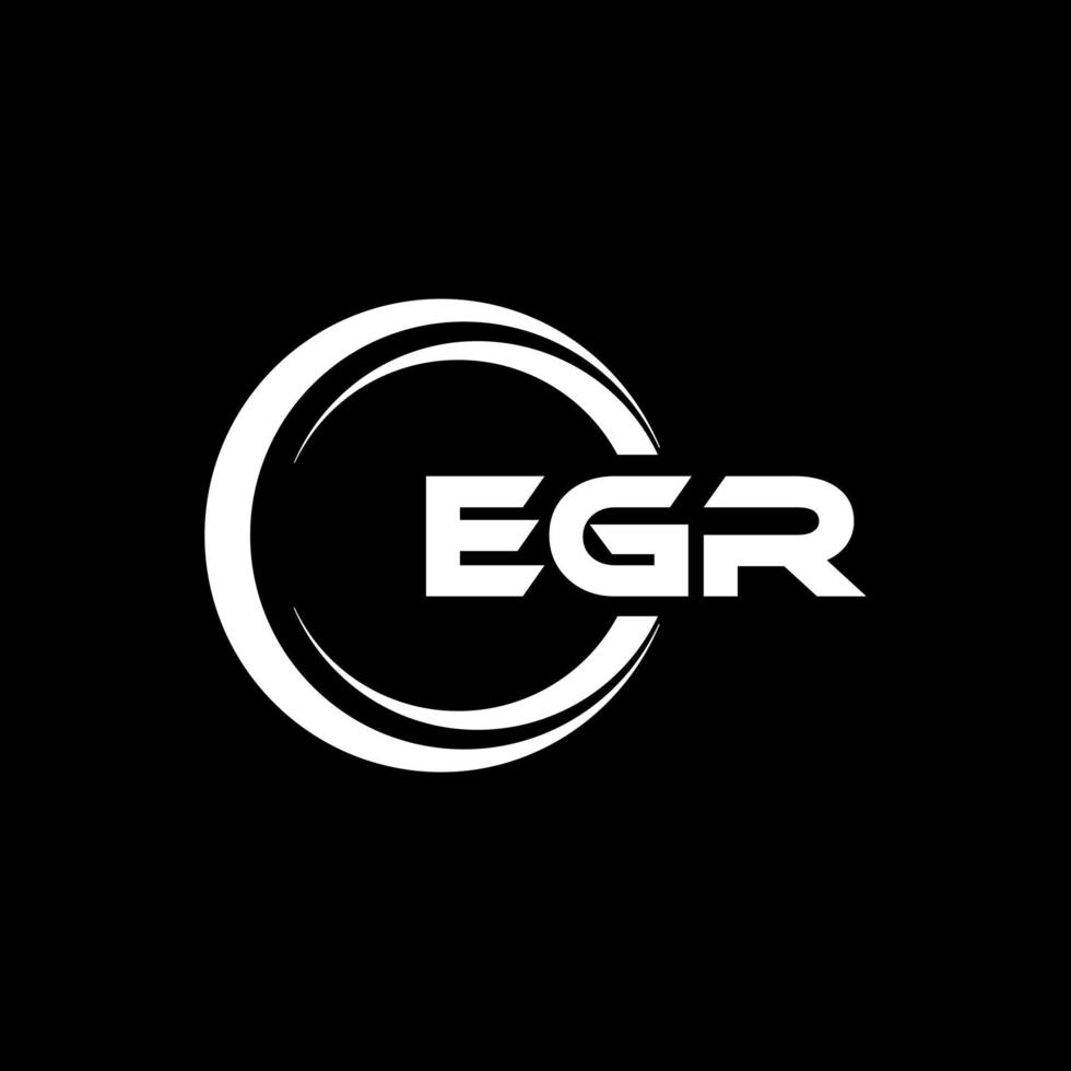 EGR letter logo design in illustration. Vector logo, calligraphy designs for logo, Poster, Invitation, etc.