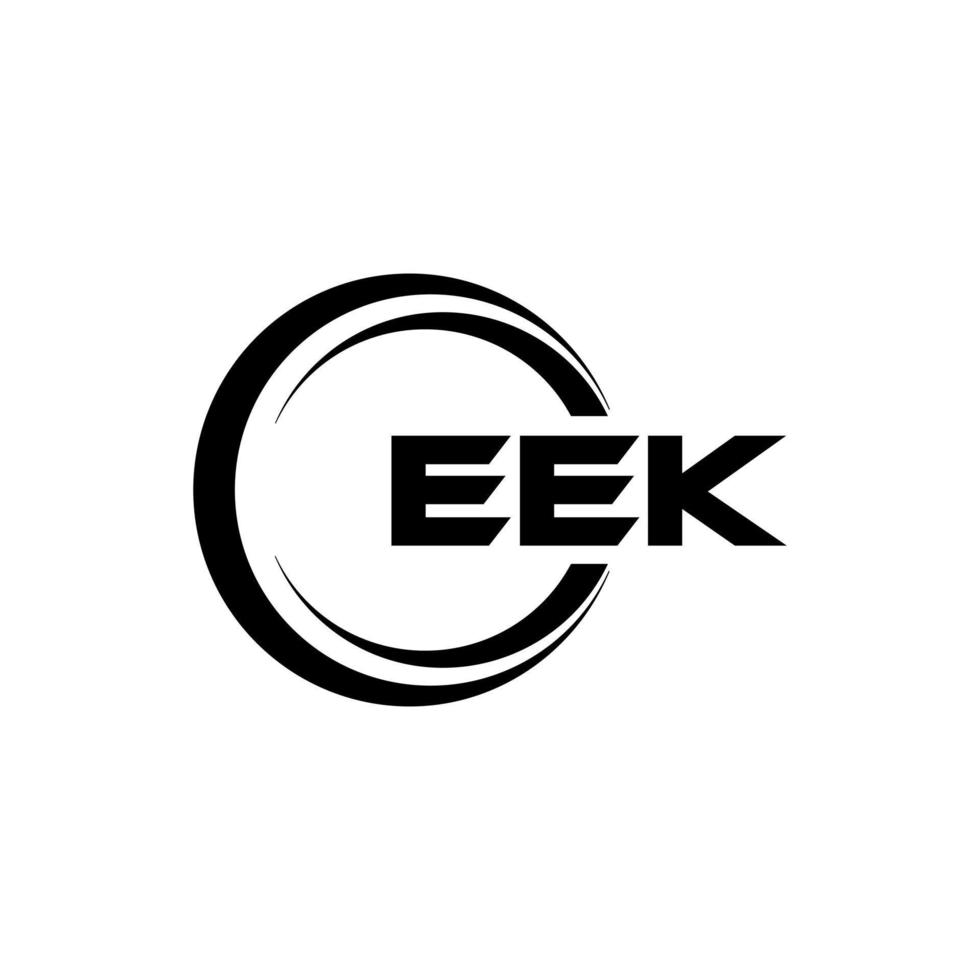 EEK letter logo design in illustration. Vector logo, calligraphy designs for logo, Poster, Invitation, etc.