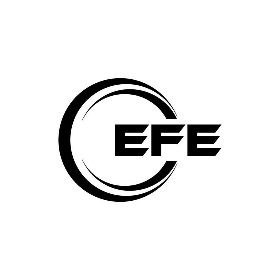 EFE letter logo design in illustration. Vector logo, calligraphy designs for logo, Poster, Invitation, etc.