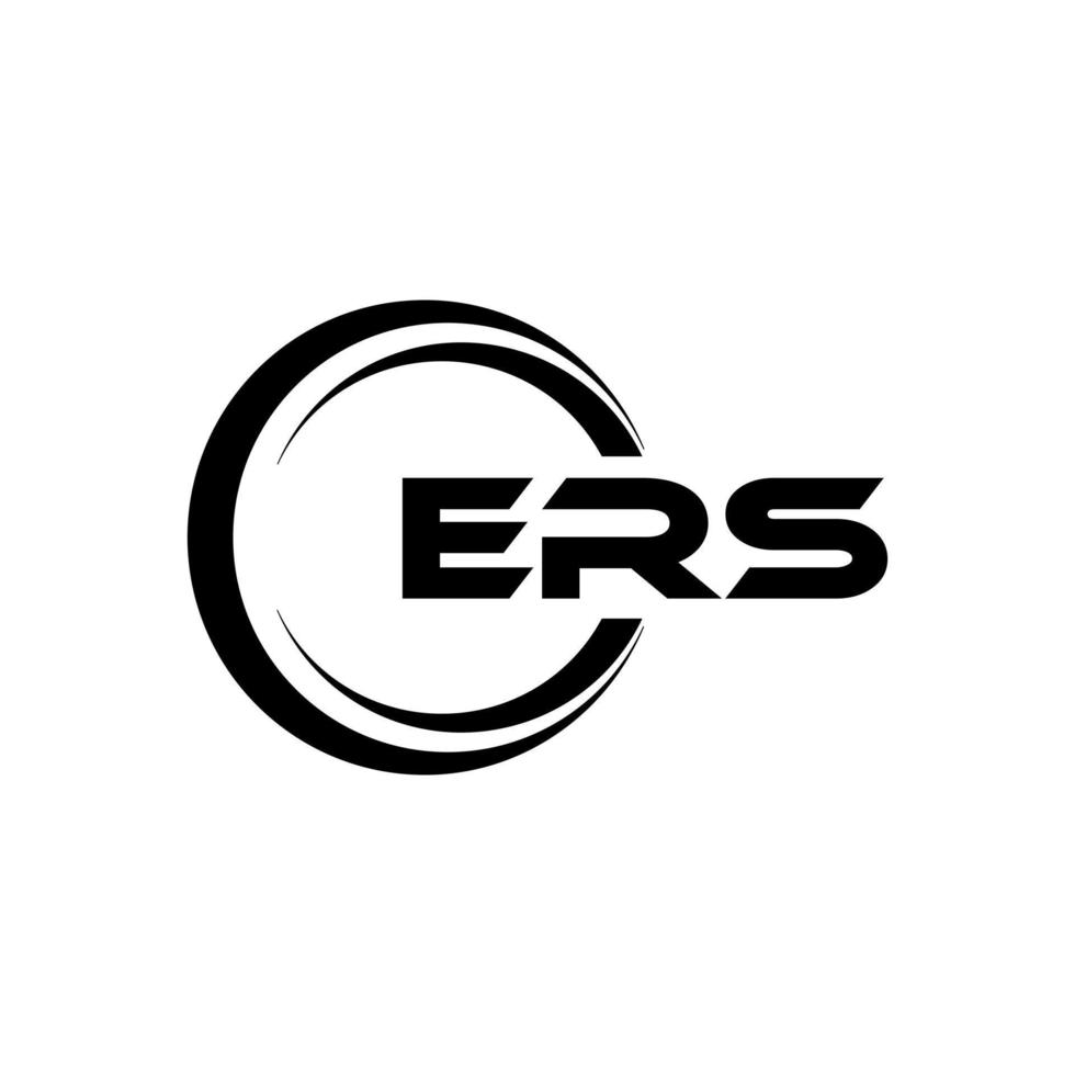 ERS letter logo design in illustration. Vector logo, calligraphy designs for logo, Poster, Invitation, etc.