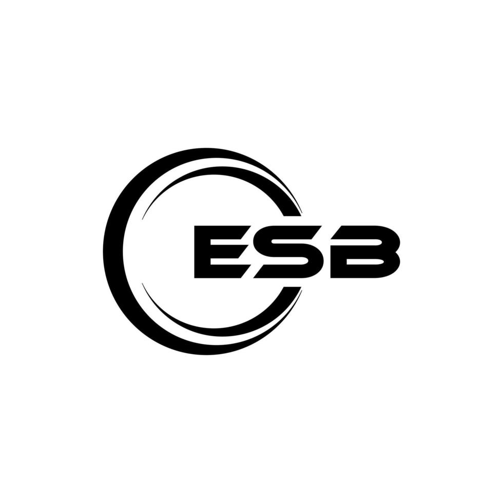 ESB letter logo design in illustration. Vector logo, calligraphy designs for logo, Poster, Invitation, etc.