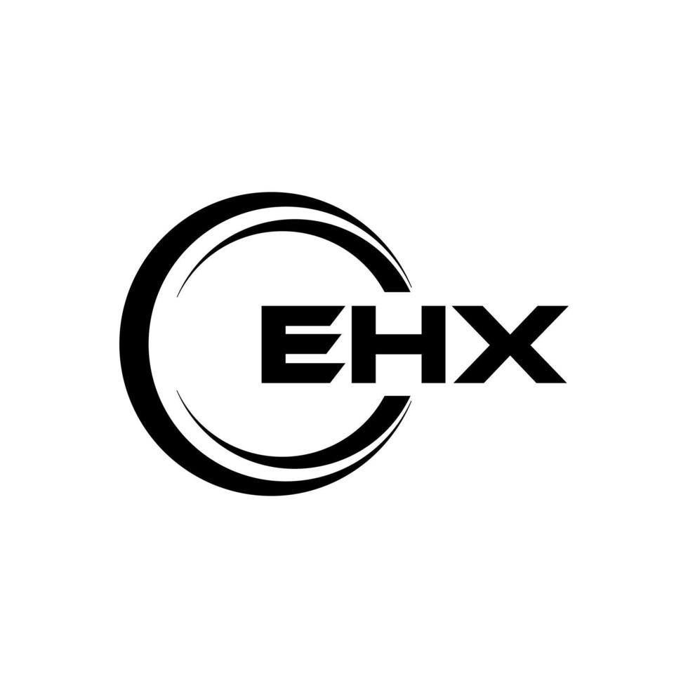 EHX letter logo design in illustration. Vector logo, calligraphy designs for logo, Poster, Invitation, etc.