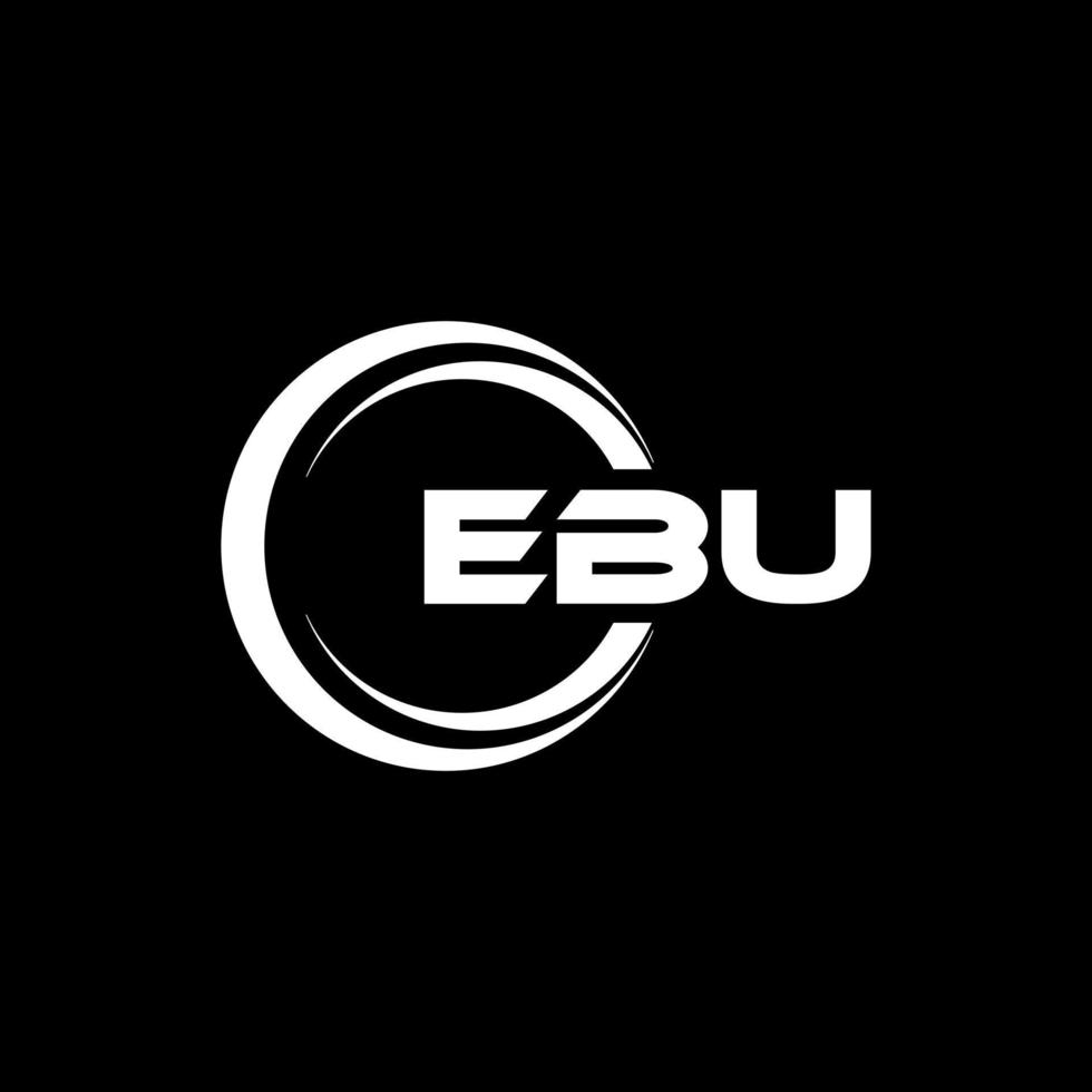 diseño del logotipo de la letra ebu en la ilustración. logotipo vectorial, diseños de caligrafía para logotipo, afiche, invitación, etc. vector