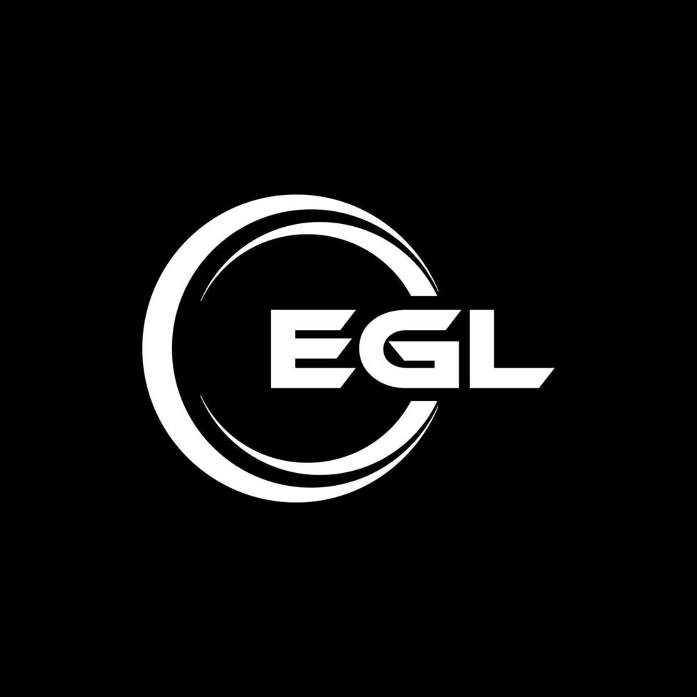 EGL letter logo design in illustration. Vector logo, calligraphy designs for logo, Poster, Invitation, etc.