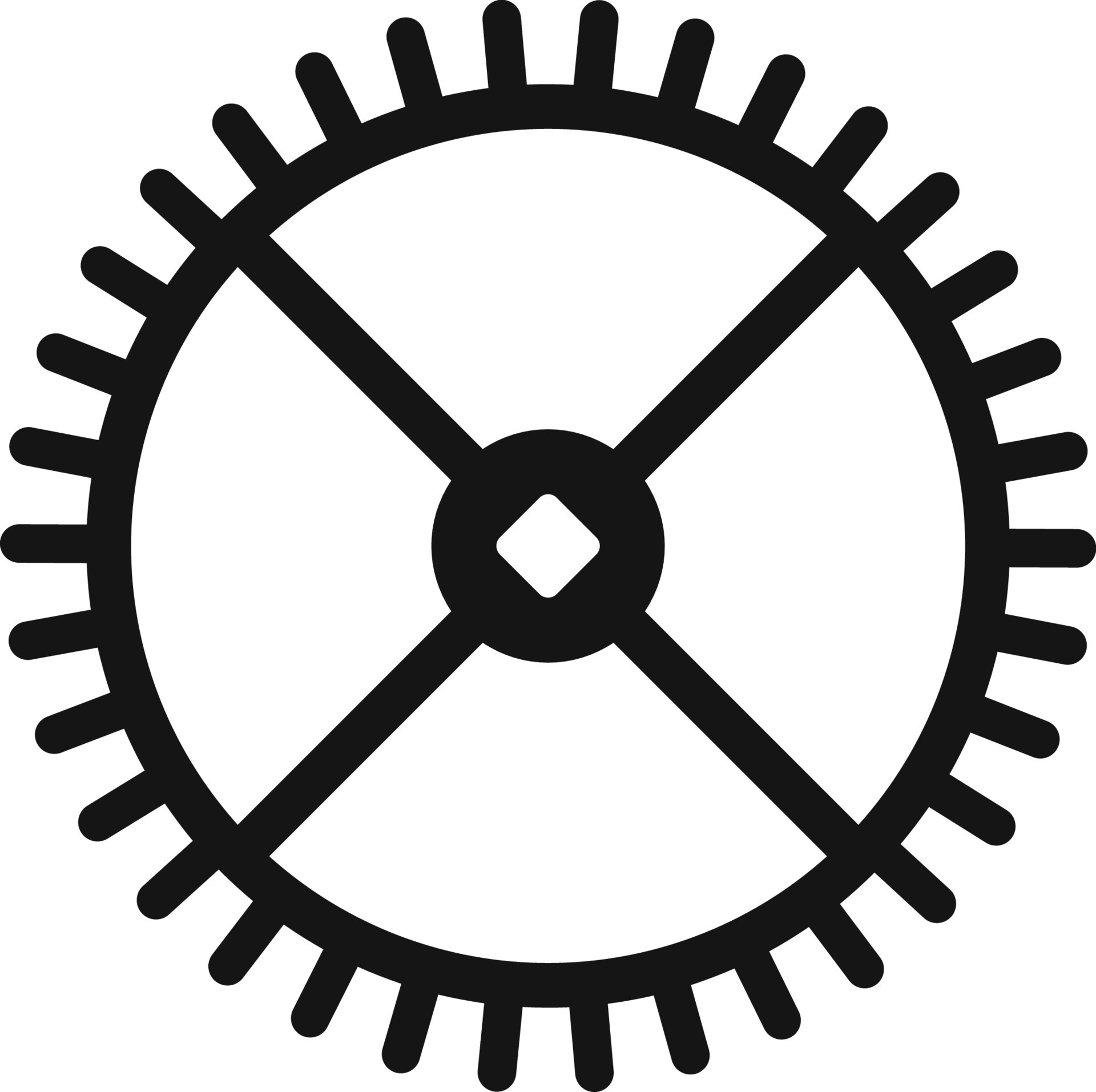 clock gear, engine, gear. Repair tool, repair vector icon, maintenance