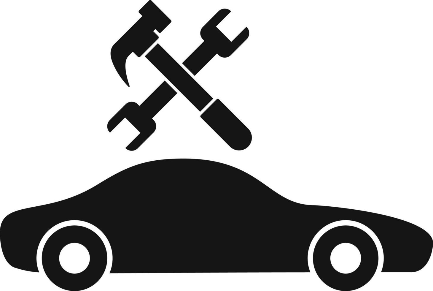 hammer, options, car. Repair tool, repair vector icon, maintenance, repairs Vector icon on white background
