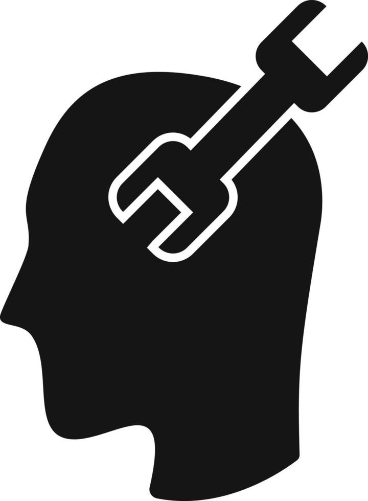 brain, intelligence. Repair tool, repair vector icon, maintenance, repairs Vector icon on white background