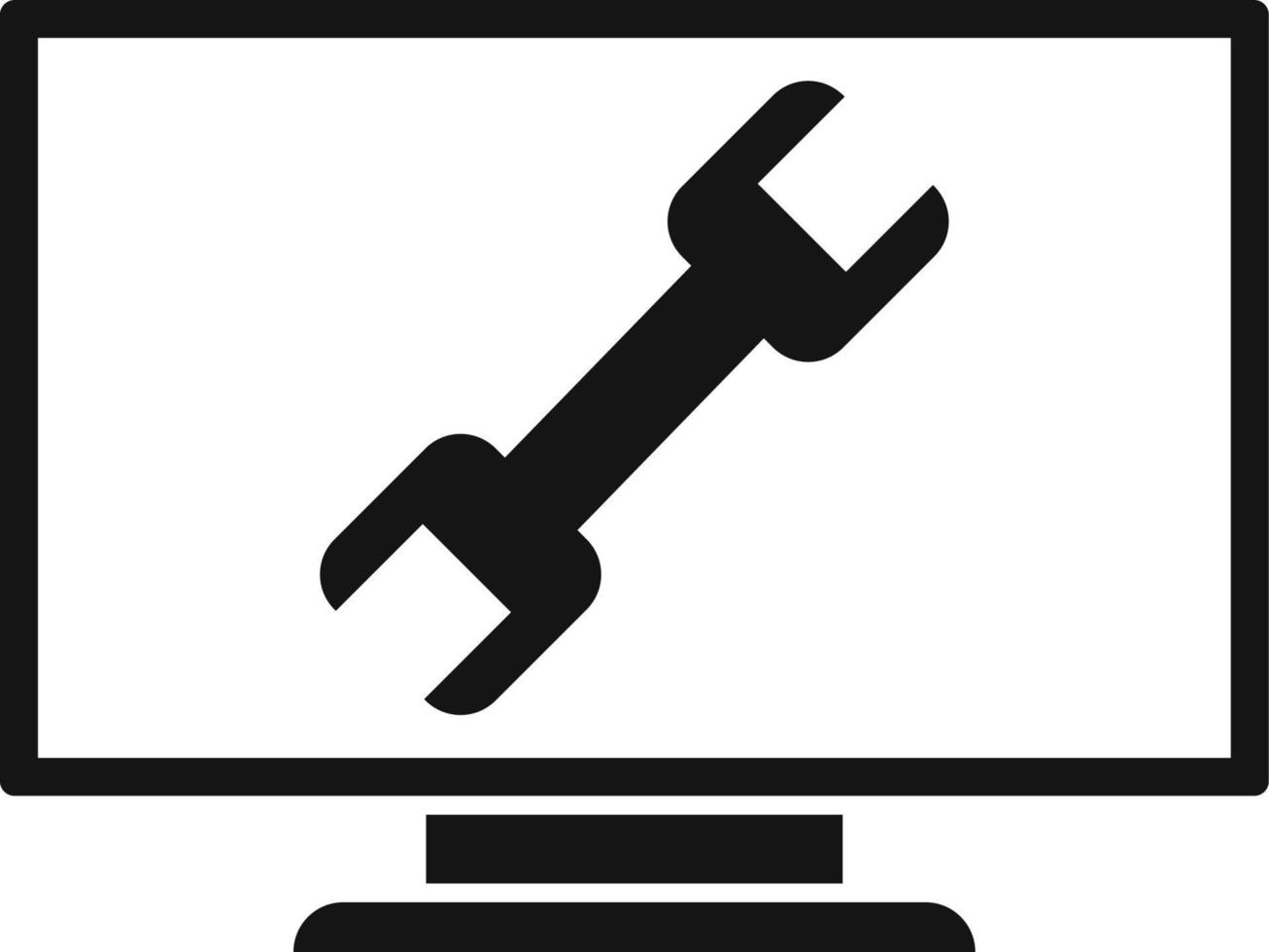 configuration, desktop . Repair tool, repair vector icon, maintenance, repairs Vector icon on white background