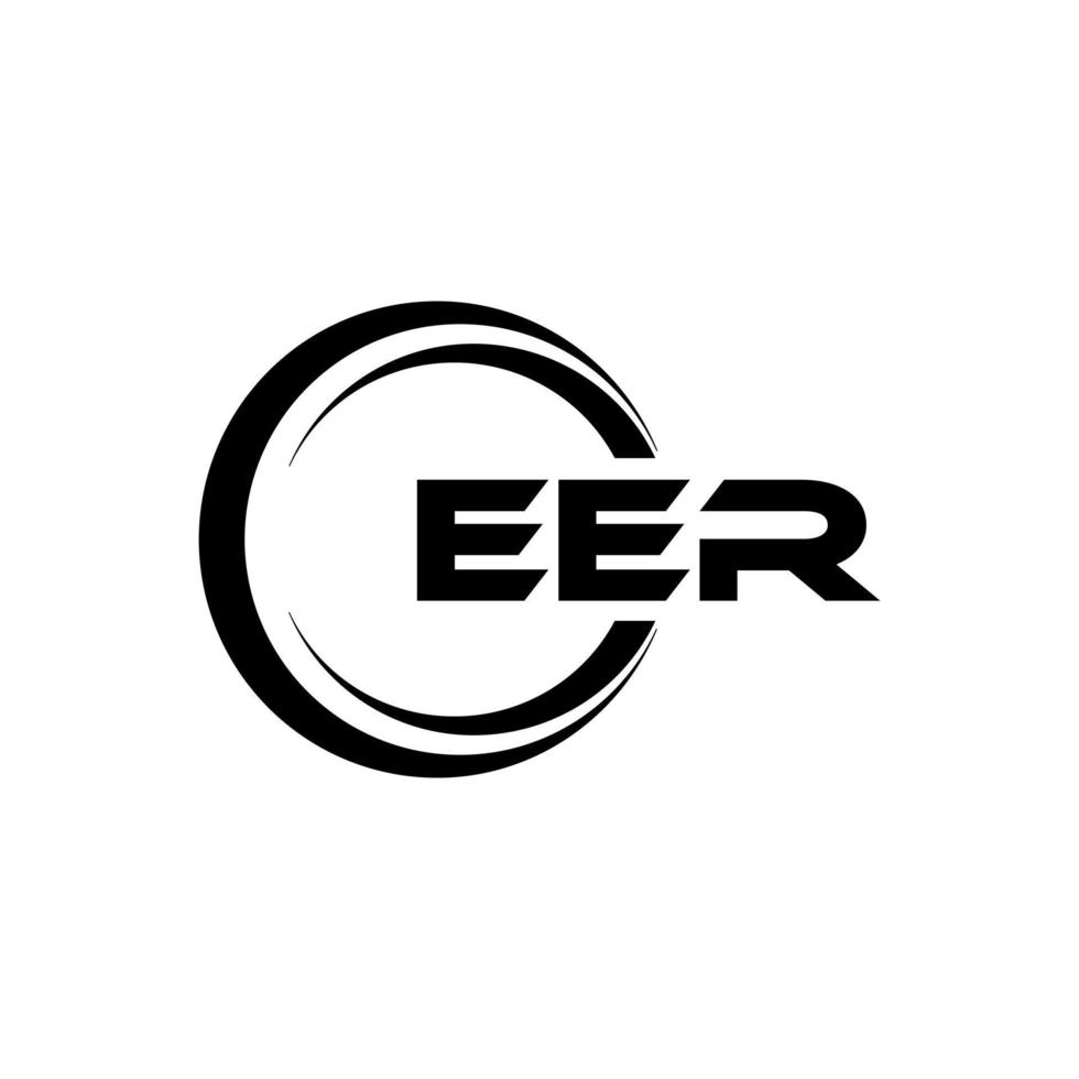 EER letter logo design in illustration. Vector logo, calligraphy designs for logo, Poster, Invitation, etc.