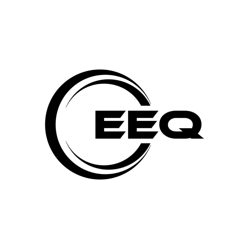 EEQ letter logo design in illustration. Vector logo, calligraphy designs for logo, Poster, Invitation, etc.