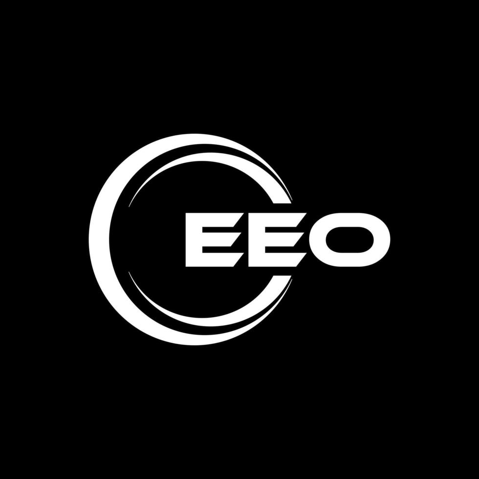 EEO letter logo design in illustration. Vector logo, calligraphy designs for logo, Poster, Invitation, etc.