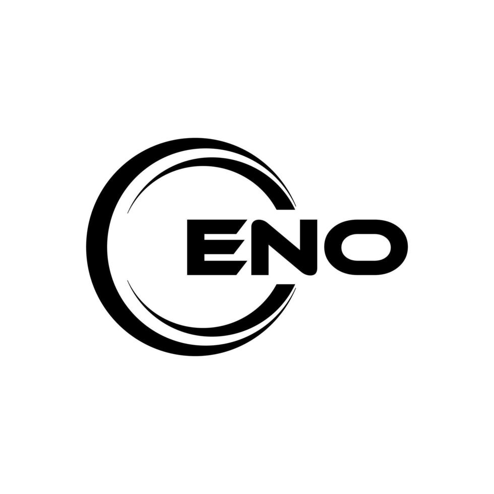 diseño del logotipo de la letra eno en la ilustración. logotipo vectorial, diseños de caligrafía para logotipo, afiche, invitación, etc. vector