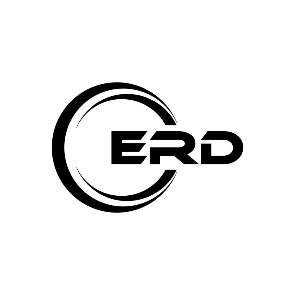 ERD letter logo design in illustration. Vector logo, calligraphy designs for logo, Poster, Invitation, etc.