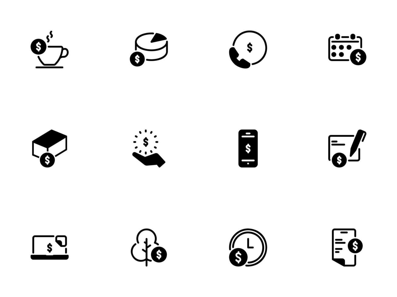 Simple vector icon on a theme money