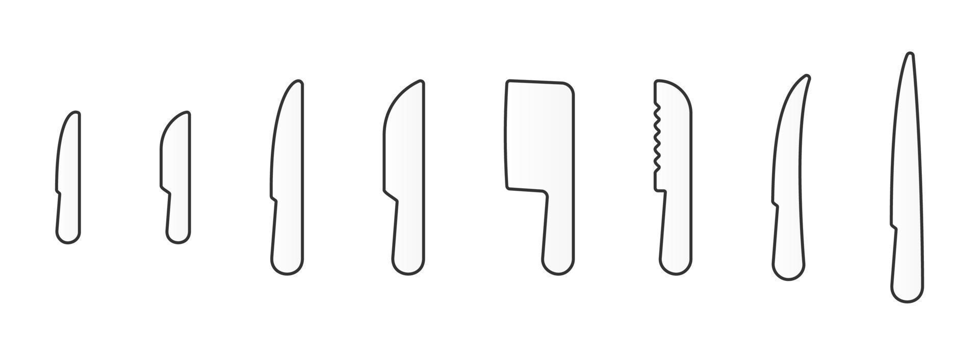 Simple vector icon on a theme kitchen knives