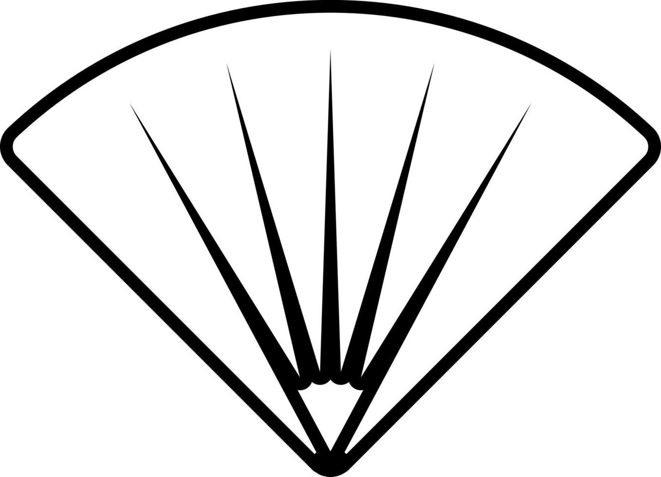 Woman fan, theater. Illustration vector icon on white background