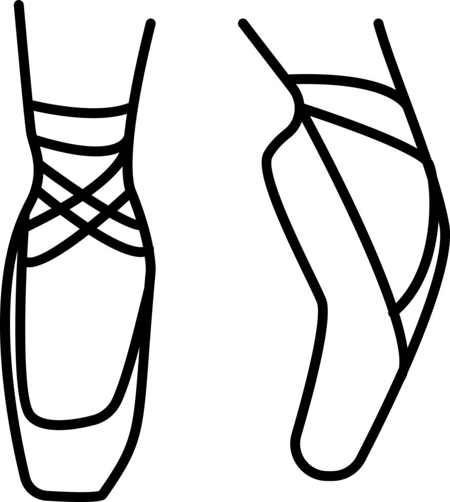 Ballet, leg. Illustration vector icon on white background