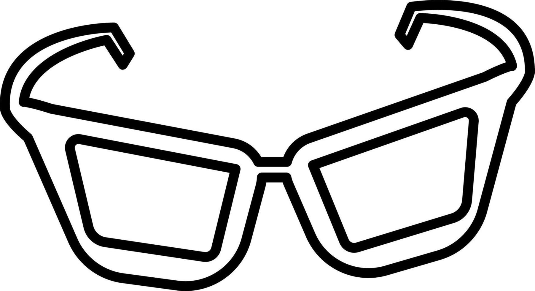 3d glasses, theater. Illustration vector icon on white background