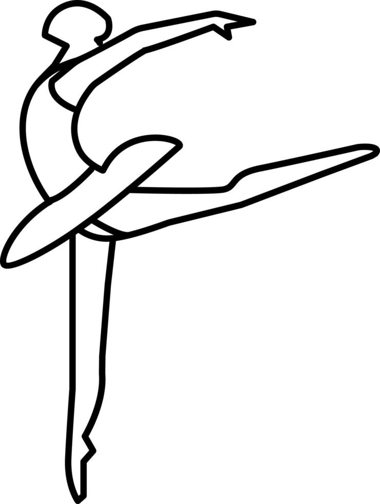 Ballet, woman. Illustration vector icon on white background