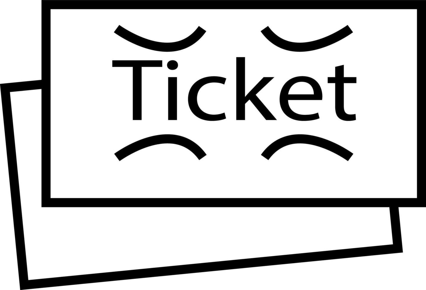 Ticket, theater. Illustration vector icon on white background