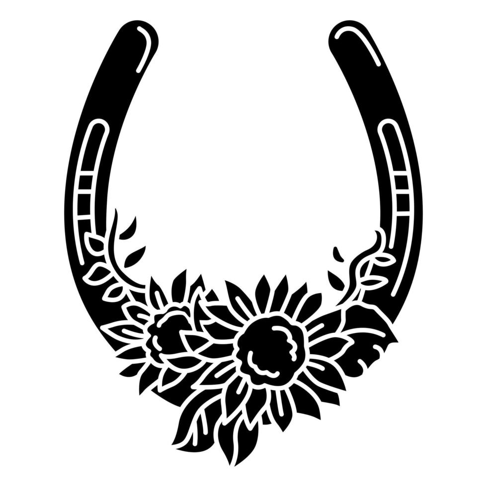 Horseshoe Flowers Nature. Vector art illustration 21671501 Vector Art