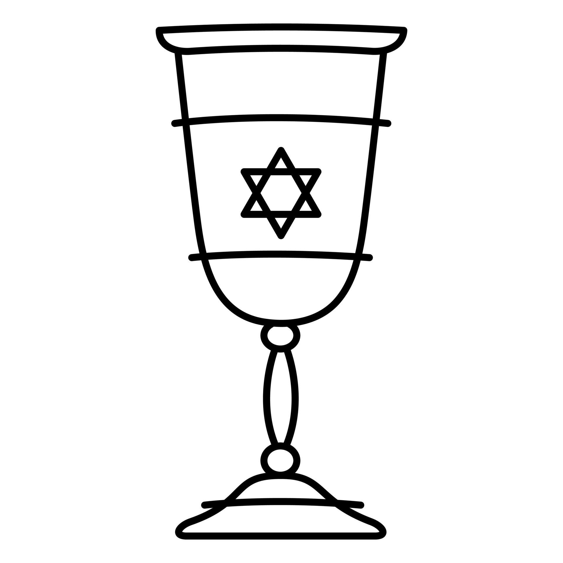 Kiddush Cup Shabbat Stroke. Vector art illustration 21671510 Vector Art