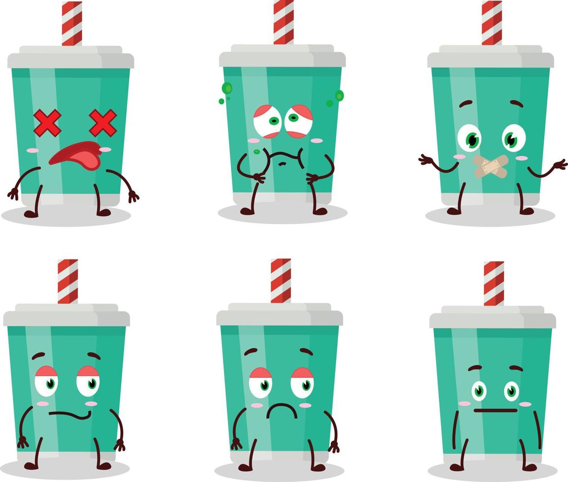 soda botella dibujos animados personaje con no expresión vector