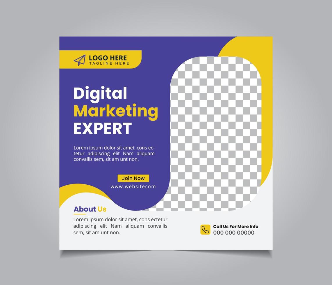 Social Media Poster Template vector