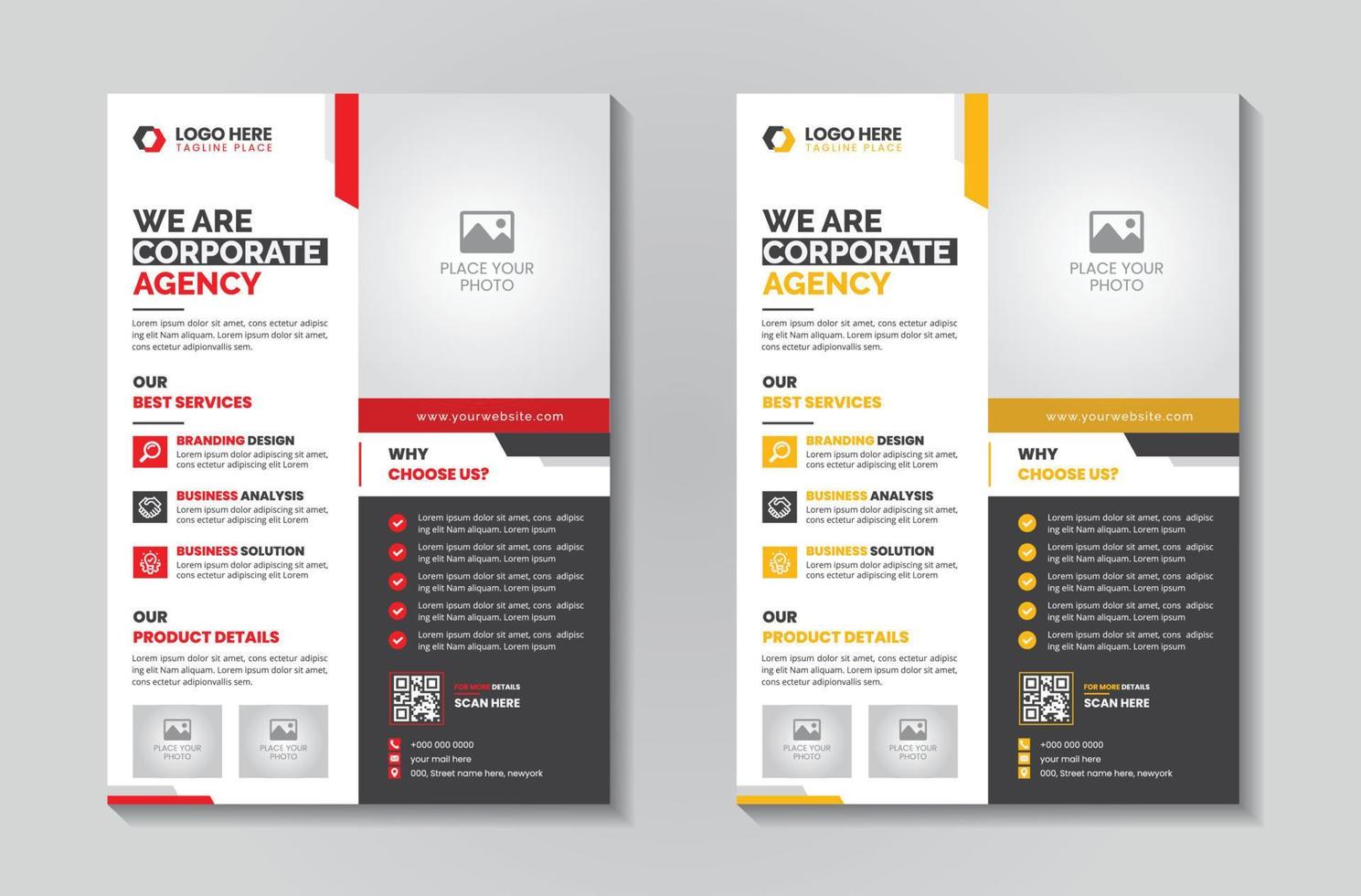 Corporate Flyer Design Template for Business vector