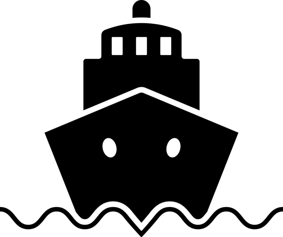 Cruise Ship. Bon voyage vector label with steering wheel. Vector icon