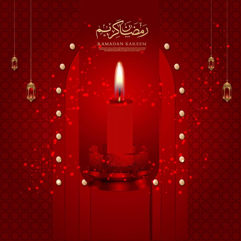 Realistic ramadan background vector