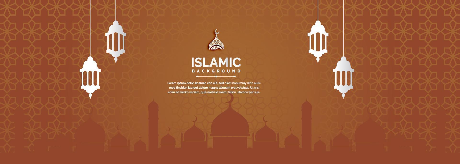 Simple Islamic Ramadan Kareem banner background vector