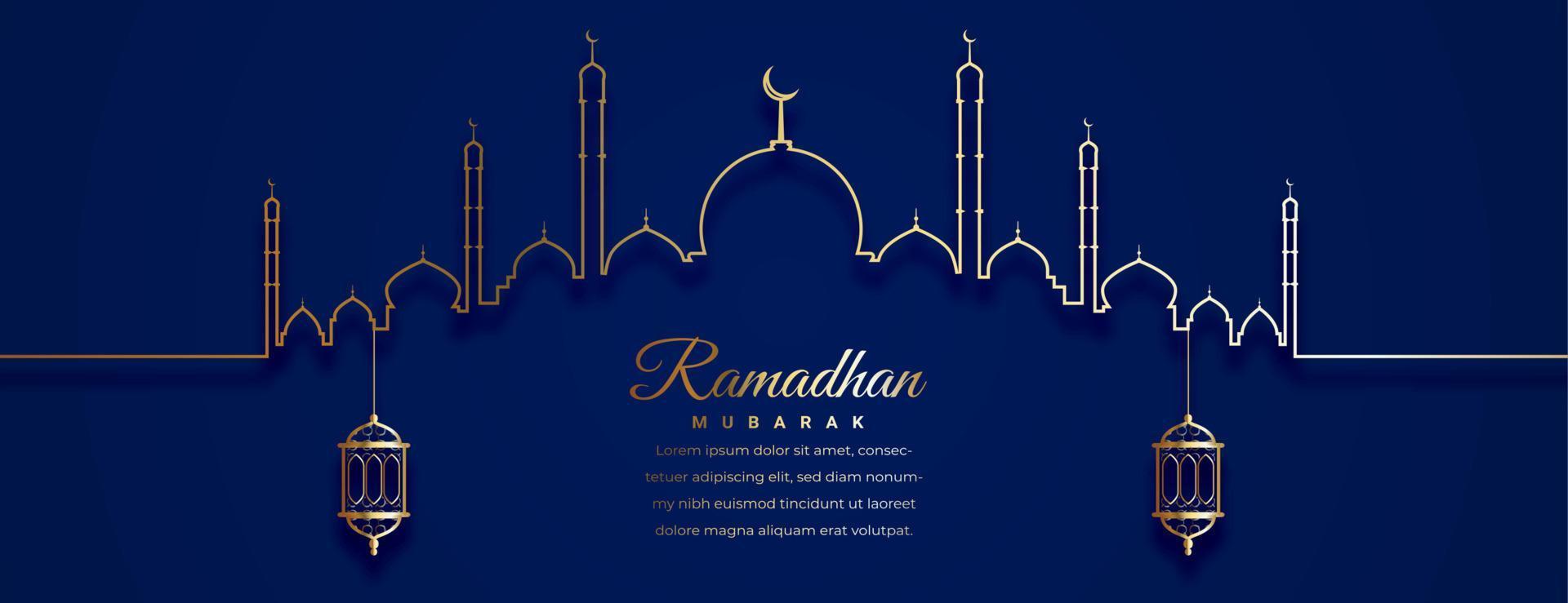 beautiful banner and background in islamic style vector