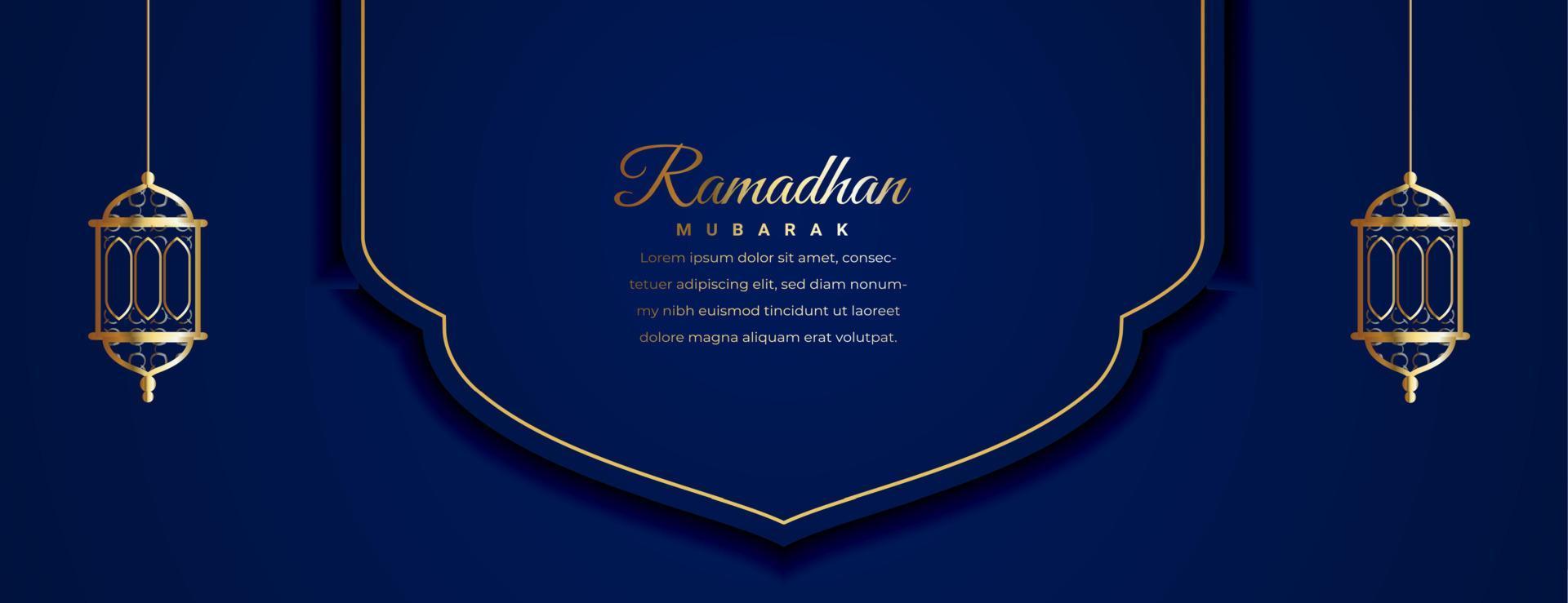 Ramadan Kareem holy festival month banner vector