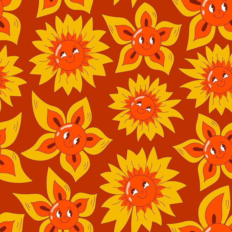 Red groovy seamless pattern vector