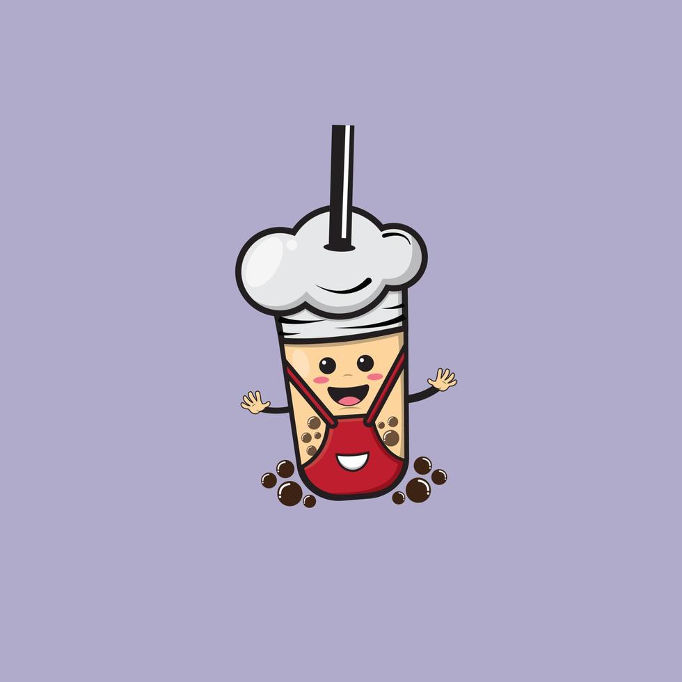 boba linda cocinero vector icono diseño