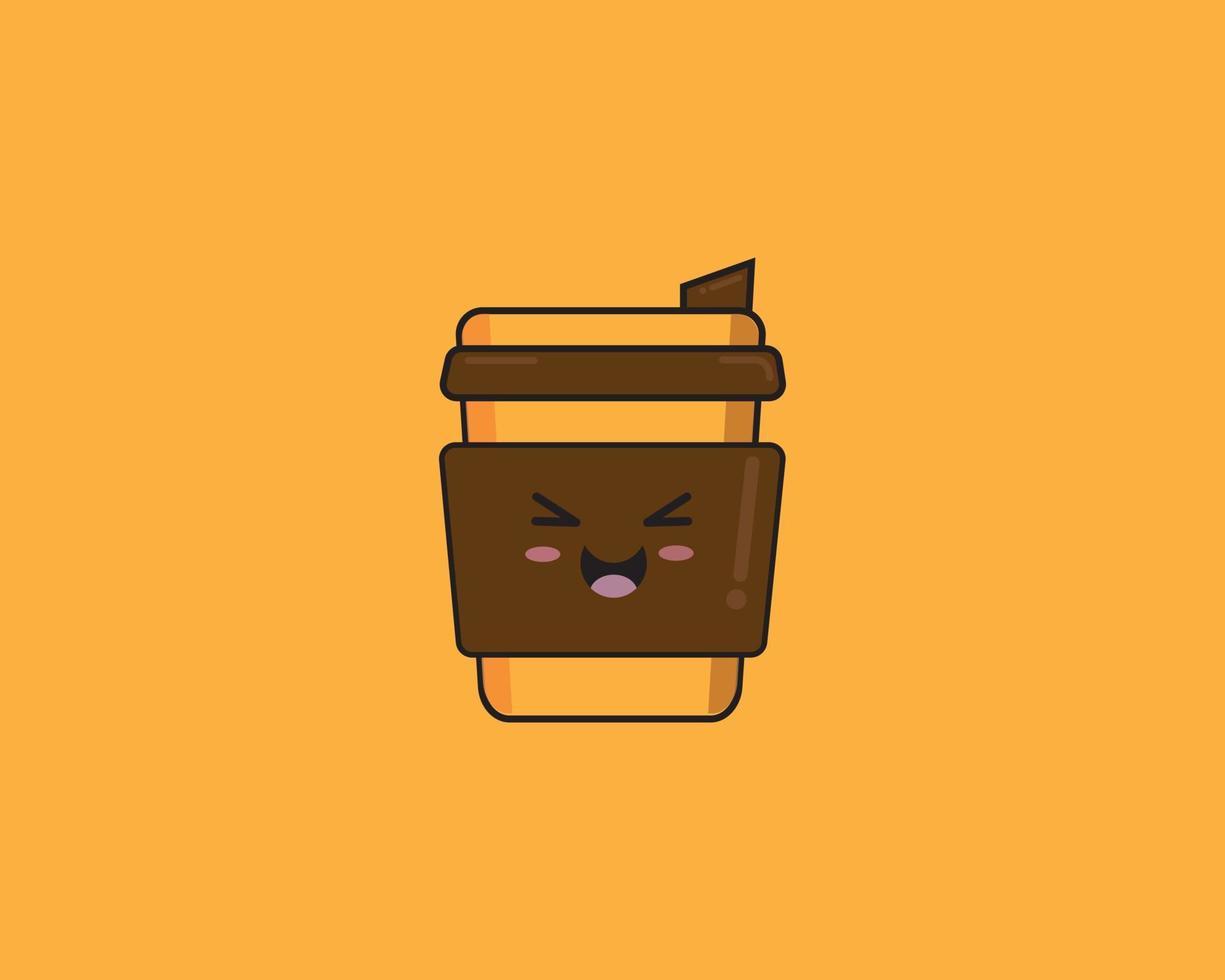 coffee cute vector icon design