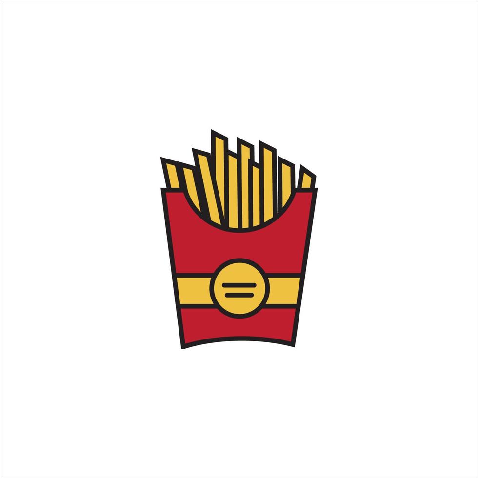 diseño de vector de icono de papas fritas