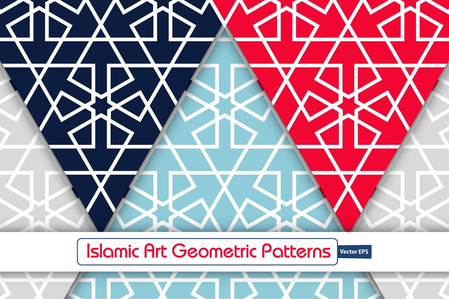 Vector arabic style seamless patterns